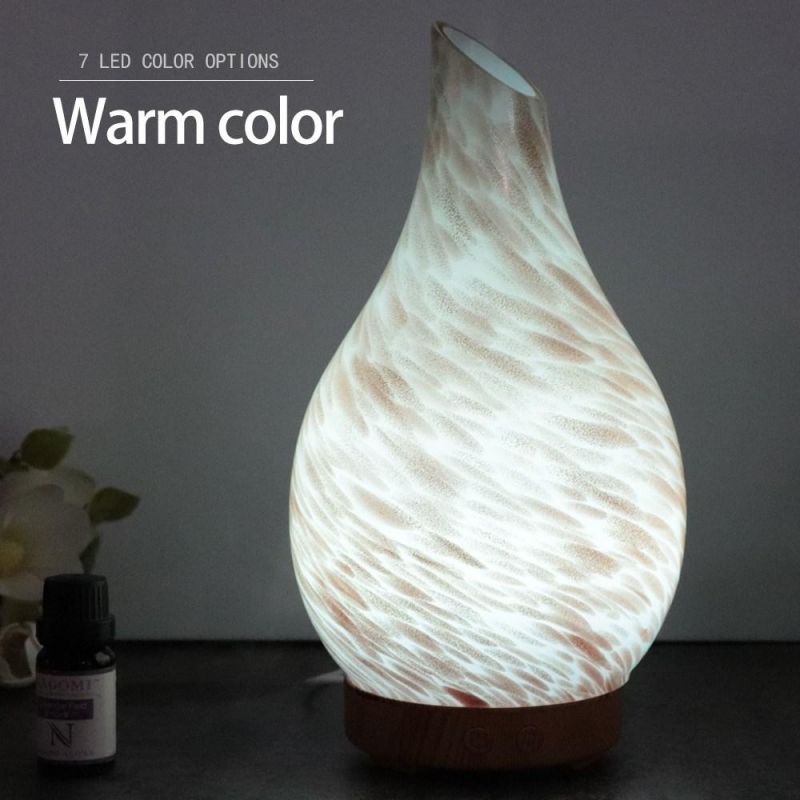 Perfectaire Humidifier Glass Ultrasound Aroma Diffuser with 7 Color Changing