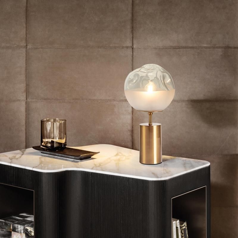 Luxury Bedside Table Lamp Creative Home Decoration Nordic Modern Minimalist Villa Living Room Study Glass Ball Desk Lamp