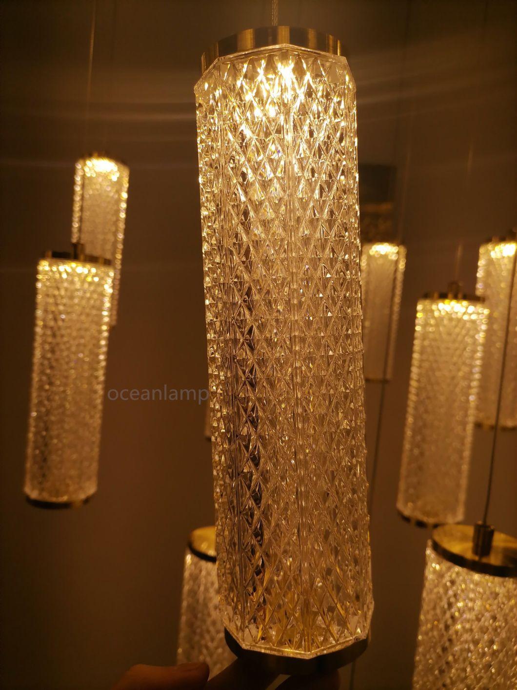 2021 Oceanlamp Flesh Lighting Acrylic Cylinder Pendant Lamp Omd821601