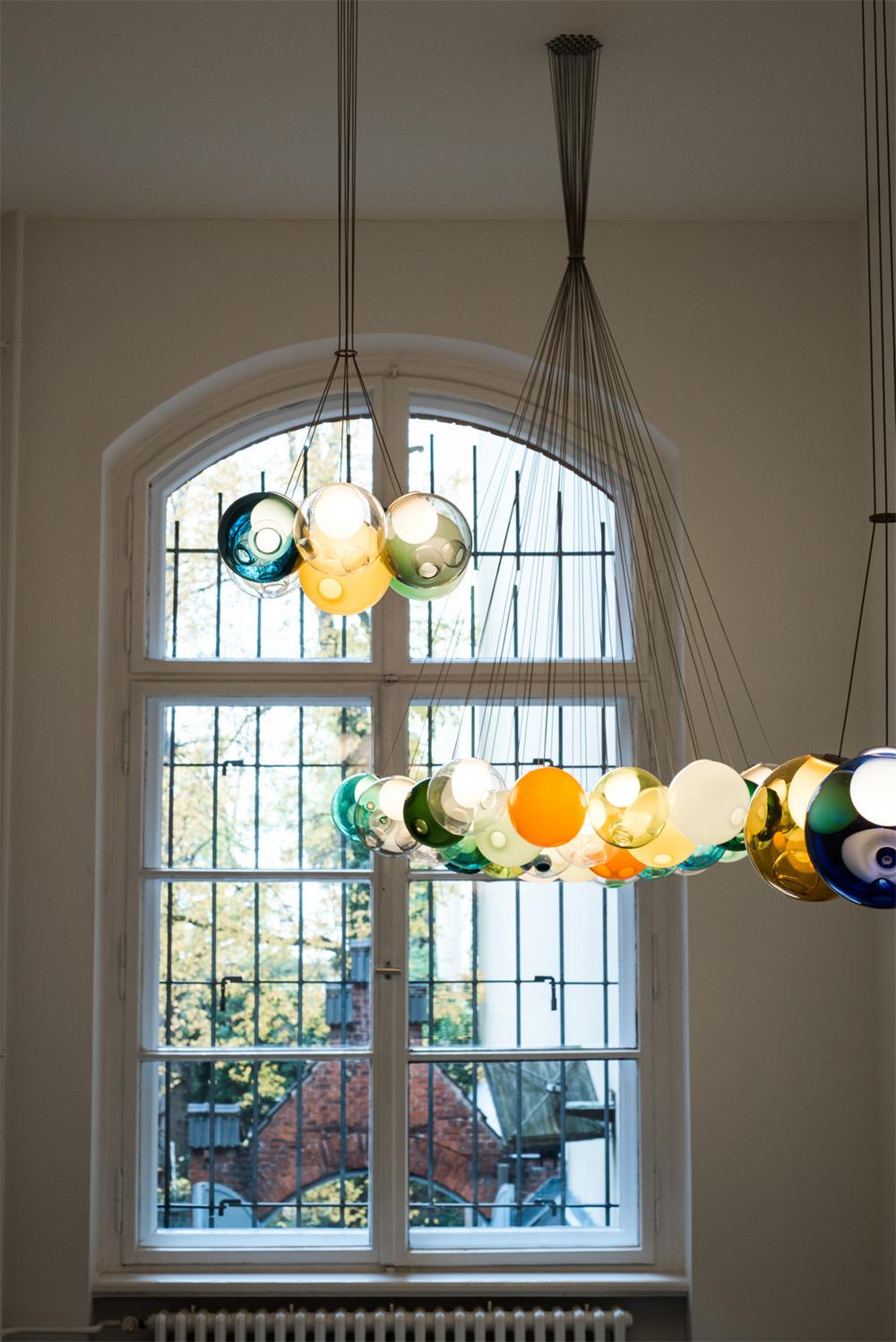 2022 Nordic Style Glass Lamp Designer Lights for Ceiling Adjustable Shape Chandelier
