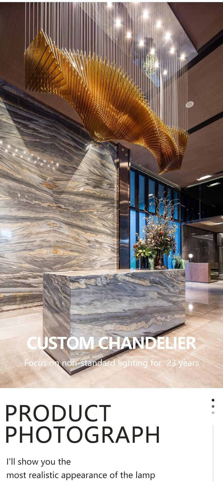 Engineering Customization Decoration Commercial Center Hotel Non-Standard LED Chandelier Light