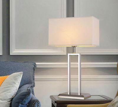 High Quality Fabric Shade Hotel Bedroom Modern Table Lamp with 2 Years Warranty