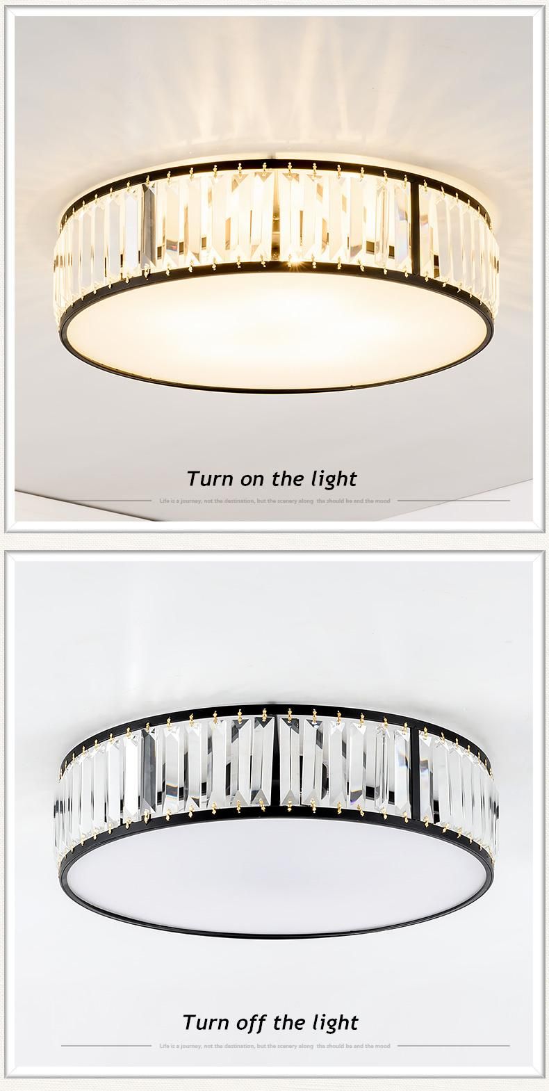 Modern LED Ceiling Lights Crystal Living Room Decor Creative Black Chandelier Lamp (WH-CA-98)