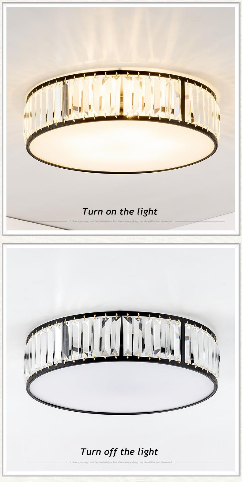 Modern LED Ceiling Lights Crystal Living Room Decor Creative Black Chandelier Lamp (WH-CA-98)