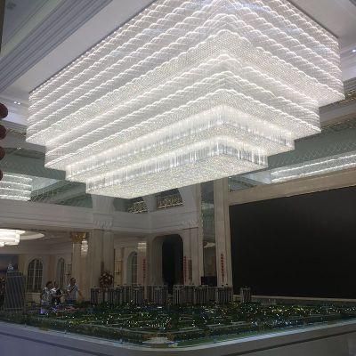 Luxury Light Fixture Modern Stair Hotel Banquet Hall Project Custom Ceiling Chandelier Lamp