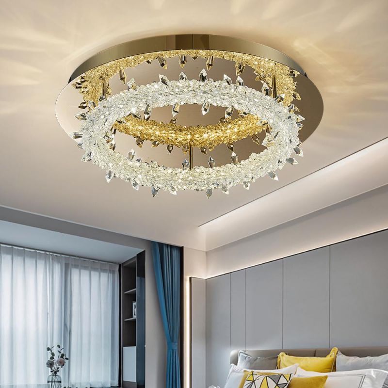 Crystal LED Ceiling Chandelier for Living Room Bedroom Modern Ceiling Lamp (WH-CA-68)