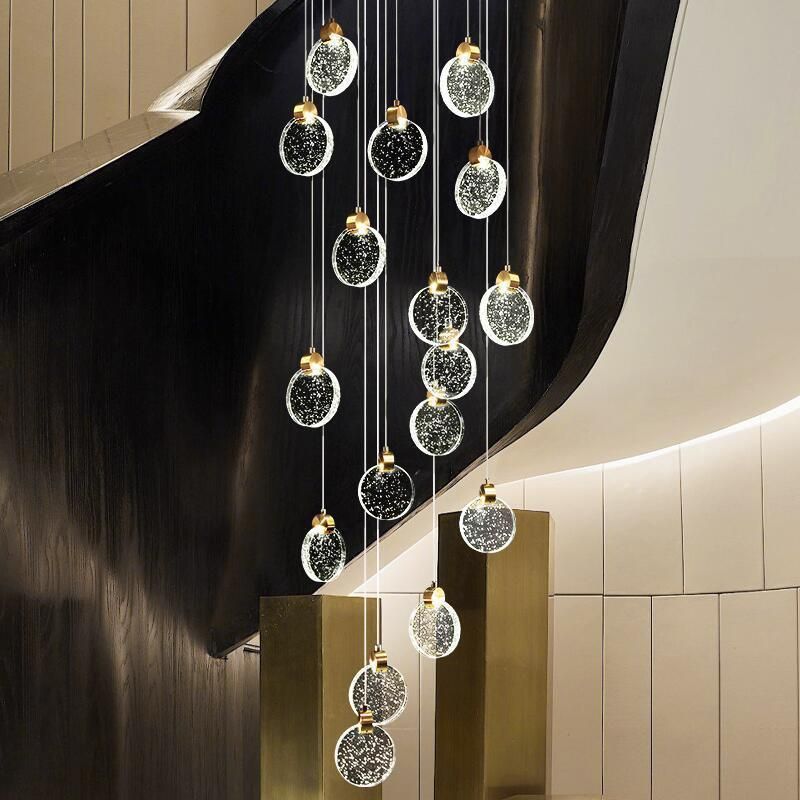 Nordic Modern Art Design Family and Hotel Round Ceiling LED Pendant Lamp 220V 132W Minimalist Art Ring Chandelier