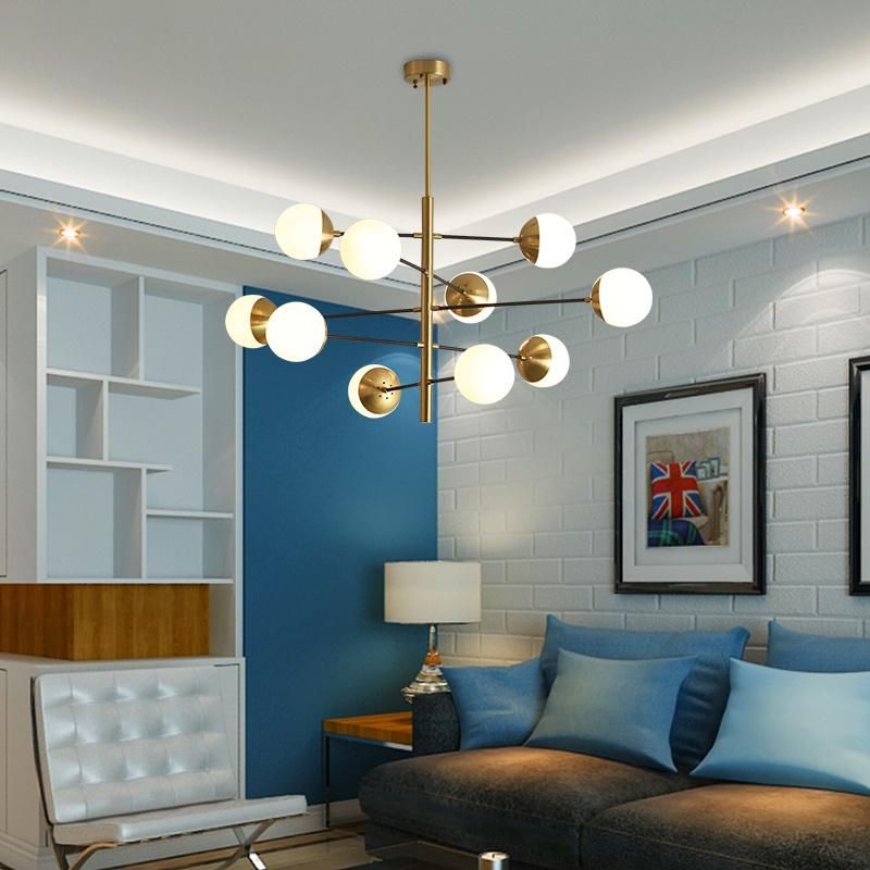 Nordic Style Living Room Chandelier Creative Art Hall Lamp Restaurant Bedroom Study Light Luxury Molecular Lamps