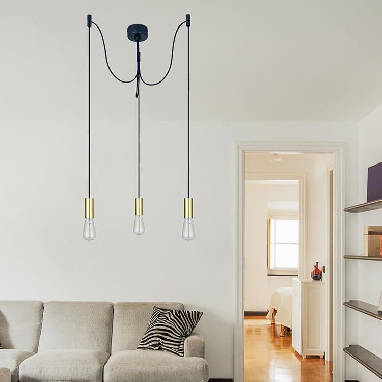 Modern Designs Spider Pendant Lamp for Shop Coffee Hotel LED Nordic Iron Black White Spider Chandelier Lighting