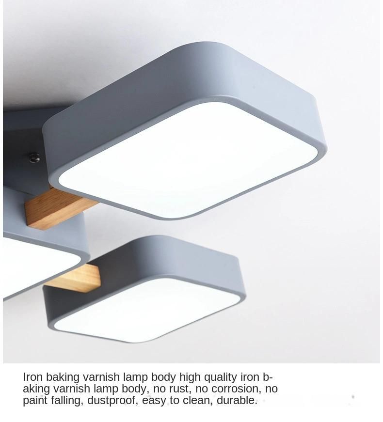 LED Modern Minimalist Ceiling Lamp LED Study Entrance Bedroom Wooden ceiling Light (WH-WA-23)
