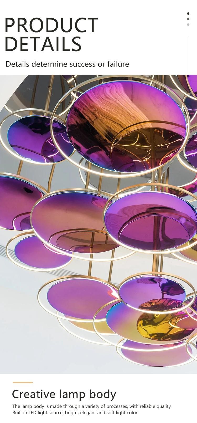 New Product Stairway Villa Show Room Commercial Luxury Modern Custom LED Chandelier Lamp