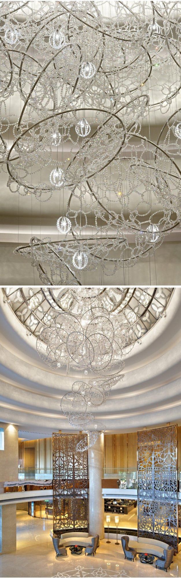 High Brightness Stairway Villa Business Center Custom Project Luxury Modern LED Chandelier