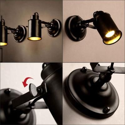 Vintage Wall Lamp Industrial Light Wall Sconc, Plug with Push Button Switch Interior Lamp (WH-VR-91)