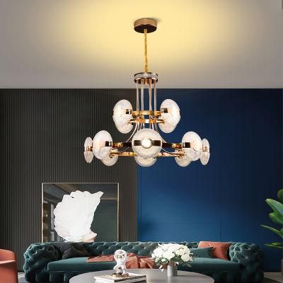 Dafangzhou 240W Light China 5 Light Pendant Chandelier Manufacturing Living Room Lamp Chrome Material LED Chandelier Applied in Conference Room
