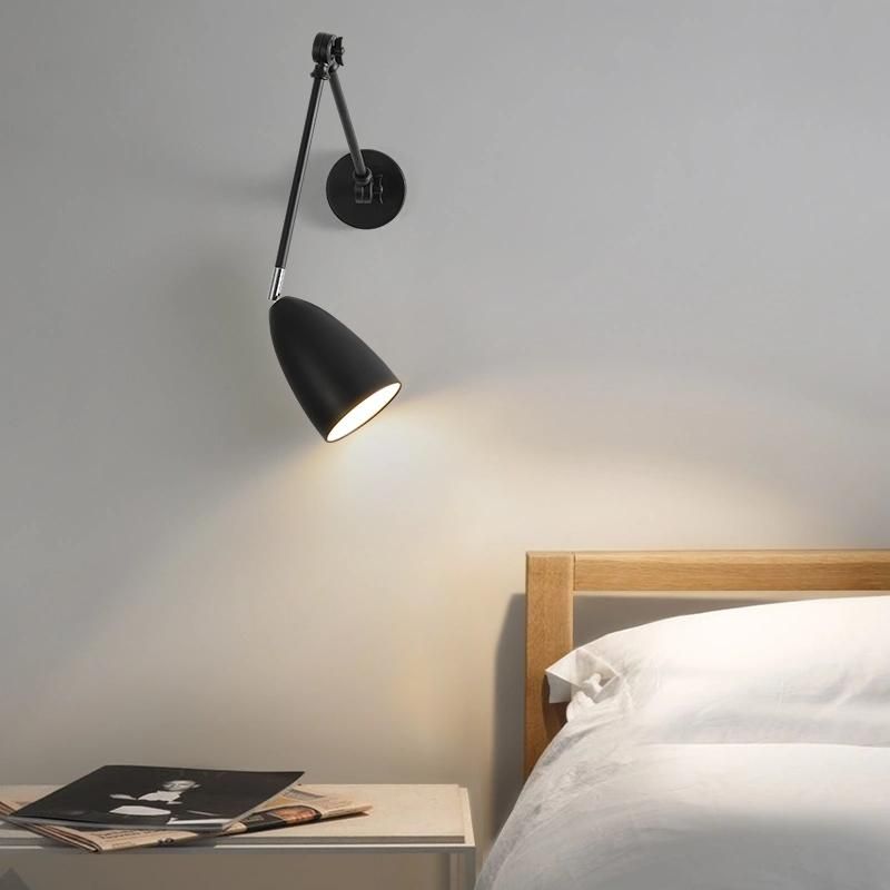 Black Golden Swing Long Arm LED Wall Lamp Fixtures Home Lighting Long Arm Wall Lamp (WH-OR-91)