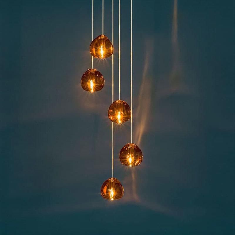 2022 Luxury Dining Room Modern Residential Interior Decoration Hanging Lamp Stairs Crystal Chandelier& Pendant Lights
