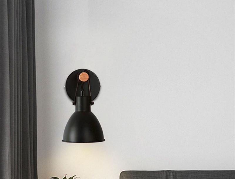 Home Bedroom Walkway Living Room Office Wooden Metal Wall Light Plug in (WH-OR-36)