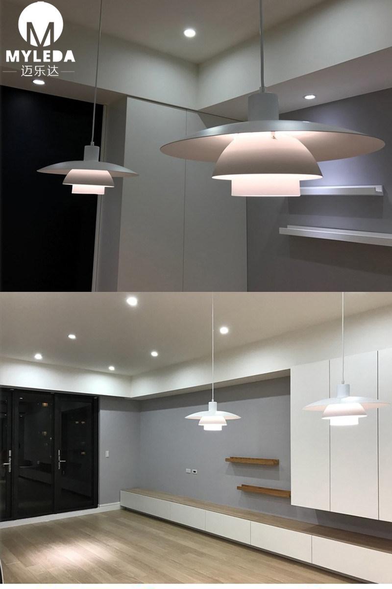 Interior White Metal Modern Pendant Hanging Decorative Light