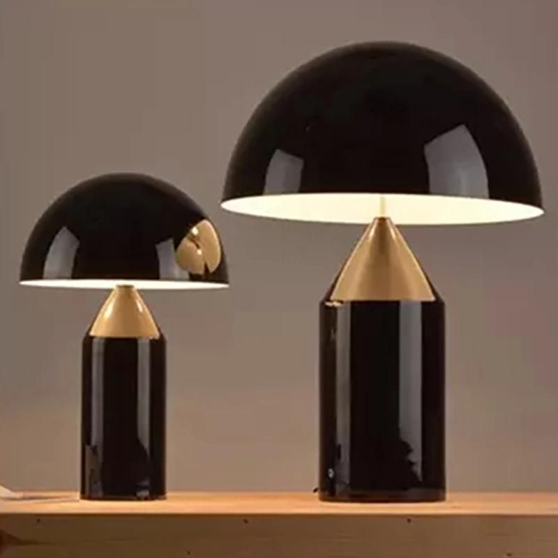 New Style Mushroom Cloud Design Golden Black Table Lamp Light
