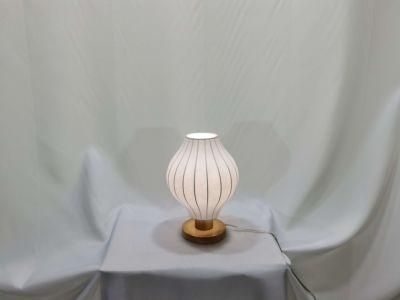 Wholesale Modern Classic Crystal Ball Shape Acrylic Silk Effect Fabric Shade Decorative Table Lamp