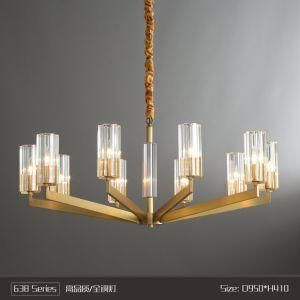Modern Decoration Light Copper Chandelier Light Copper Brass Glass Pendant Lamp