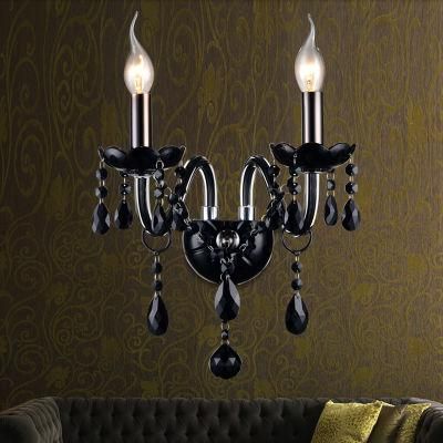 Black Wall Lights for Home Indoor Lighting Bathroom Cabinet Decorate Crystal Bedside Lamp (WH-OR-160)