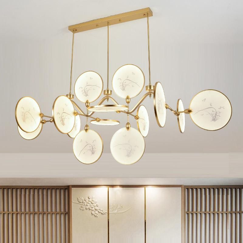 Chinese Style Fan Shape Pendant Lamp restaurant Chandlier Bedroom Lamp