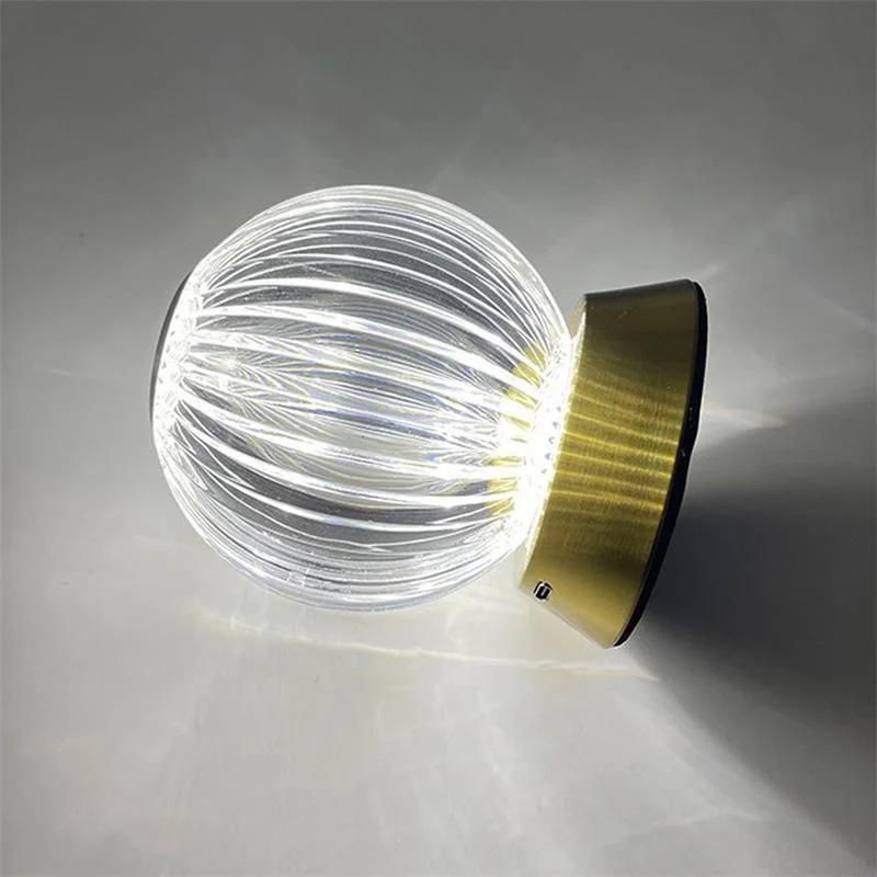 Ball LED Atmosphere Small Night Light Bar Charging USB Charging Touch LED Crystal Lamp Bedside Lamp