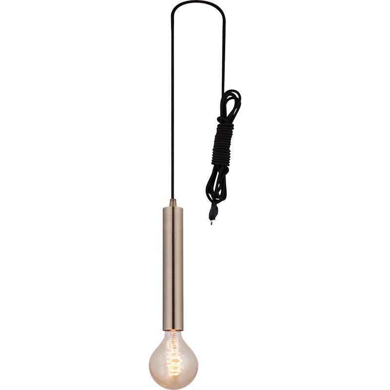 Modern Industrial Mini Pendant Light Vintage Socket E27 Lampholder with 5M Black Braid Plug Cable Pendant Light Cord Adjustable Hanging Light Kit(Antique-Brass)