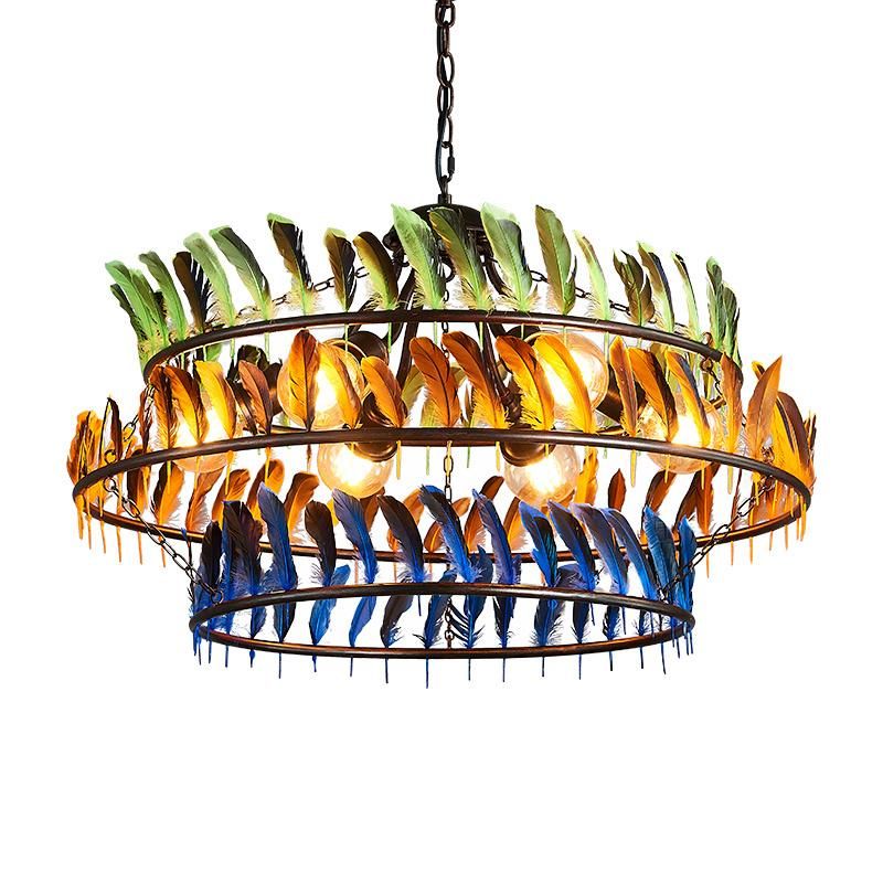 Create Loft Feather Pendant Light for Indoor Home Bar Lighting Fixtures (WH-VP-49)