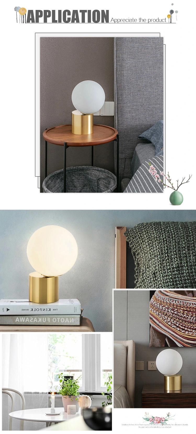 Mini Glss Globe Bedside Lamp with Light Holder E14