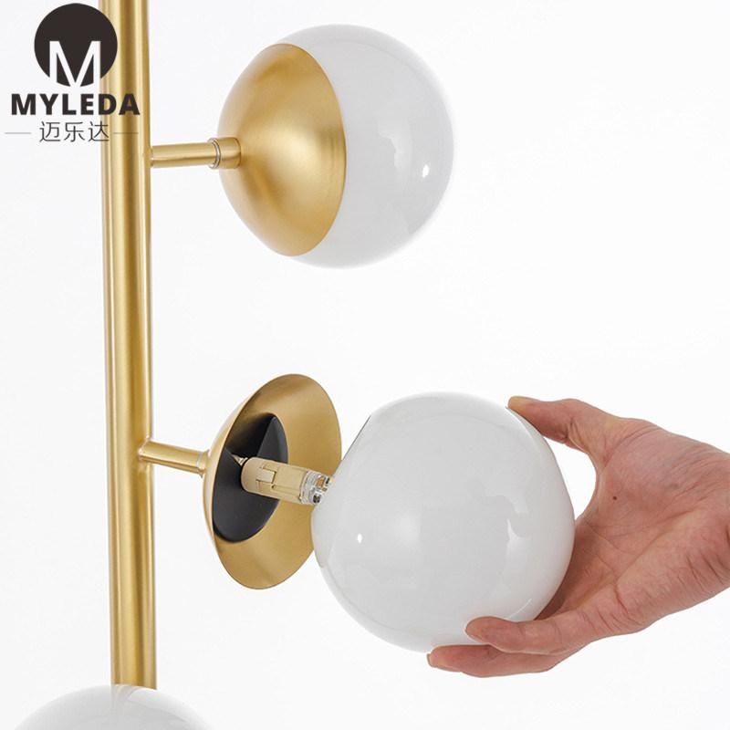 Modern Glass Metal Floor Light Standing Lamp