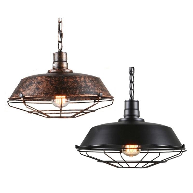 Loft Style Vintage Industrial Iron Pendant Light E27 for Salon Restaurant Bar Antique Pendant Light (WH-VP-78)