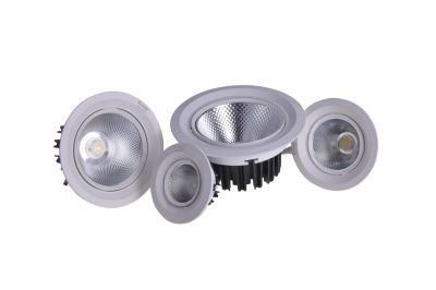 High Lumenious Isolated Driver Die Casting Aluminium 10W Tempered Glass SMD COB LED Downlight