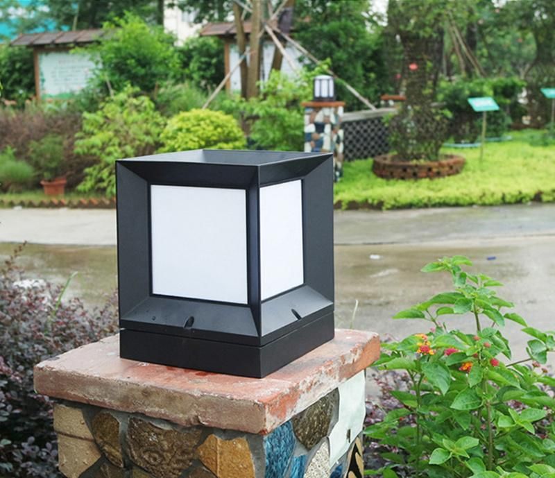 LED Solar Fence Solar Powered Pillar Lamp Outdoor Waterproof IP65 Wall Light for Villa Courtyard Landscape Garden Decor