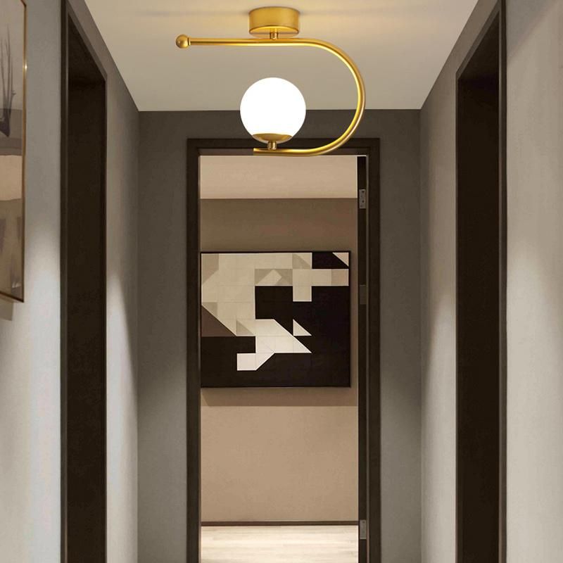 Golden Industry Style Ceiling Light Simple Corridor Lamp Hallway Light Balcony Lamp