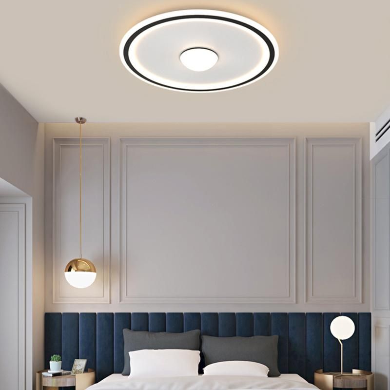 Nordic Modern Ceiling Lamp Simple Circle Light Luxury Warm Romantic Study Lamp
