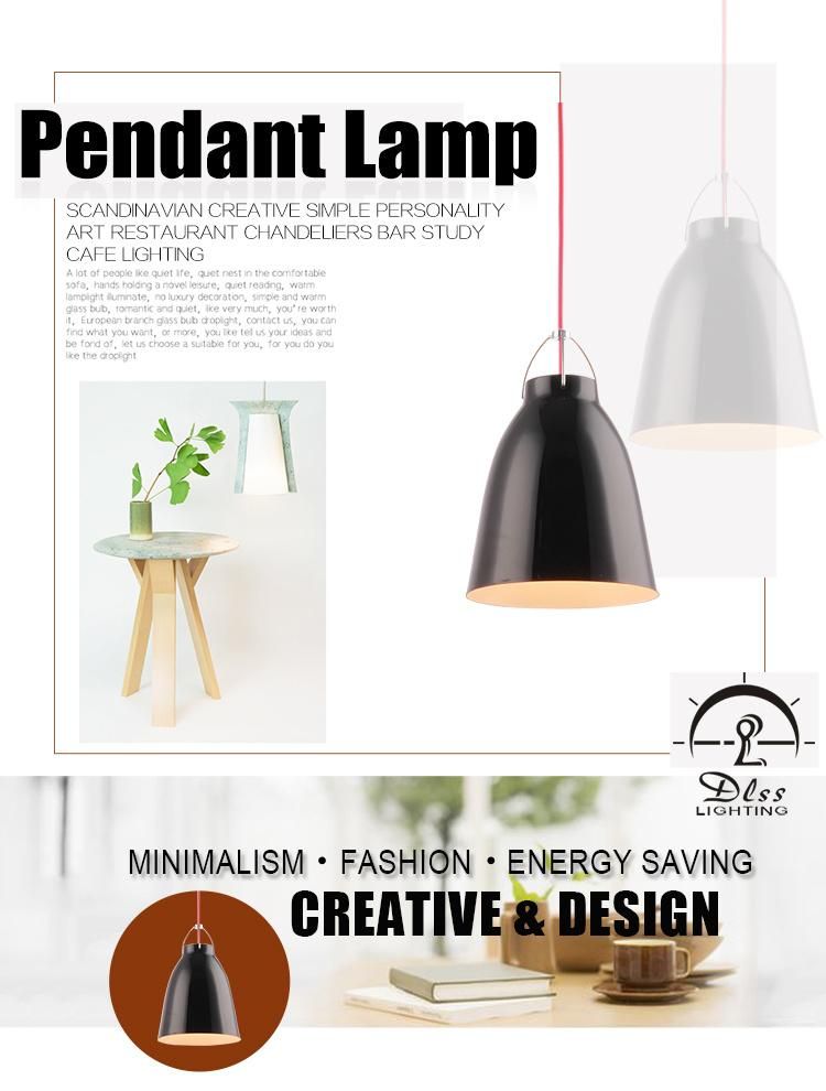 Simple Creative Replica Modern Aluminum Black Suspension Pendant Lighting