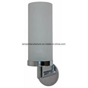 Frosted Glass Wall Sconce with Polish Chrome Finish