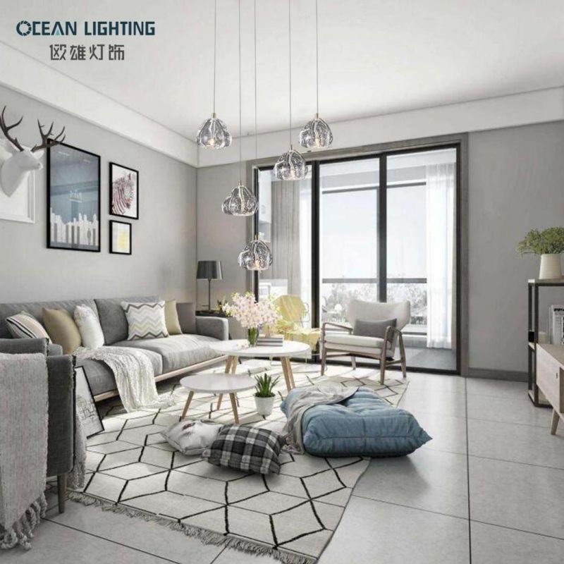 Wholesales Warm Lighting Luxury Spherical Metal 5*3W Crystal Chandelier