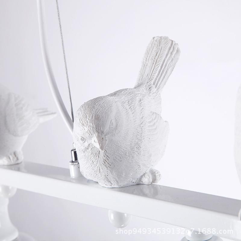 Nordic Pastoral Resin Bird Lamp LED Pendant Lights Dining Room Restaurant Home Decor Hanging Lights Simple Designer Vintage Lamp
