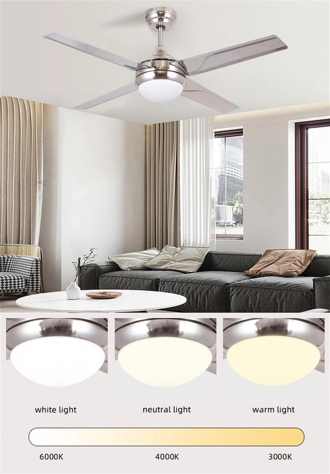 Modern Design Ceiling Fan Light Remote Control 3 Speed Choice 3 Colors Change Chandeliers with Fan