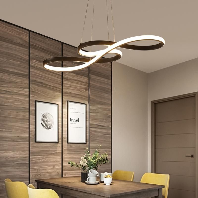 LED Dining Room Home Decoration Gold Hanging Surface Mounted Acrylic Pendant Lighting