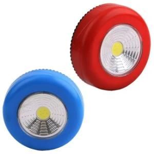 Promotion AAA Battery ABS Plastic Touch Light Round LED COB Touch Light