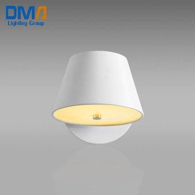 Simple Design Round Black LED Wall Light Reading Lamp