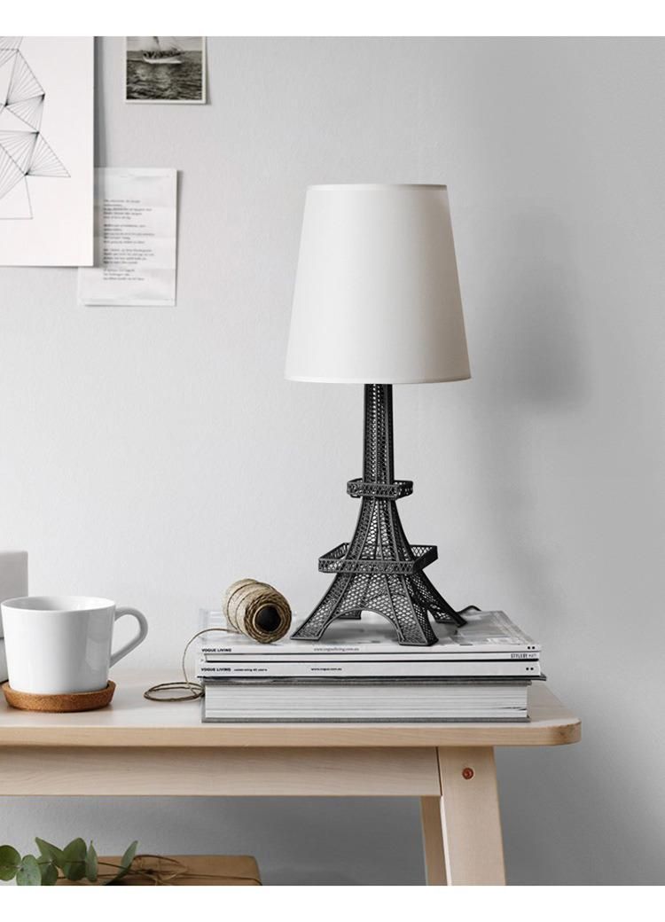 Eiffel Tower Table Lamp Living Room Dining Room Iron Lighting Table Lamp European Postmodern Bedside Night Lamp Table Lamp