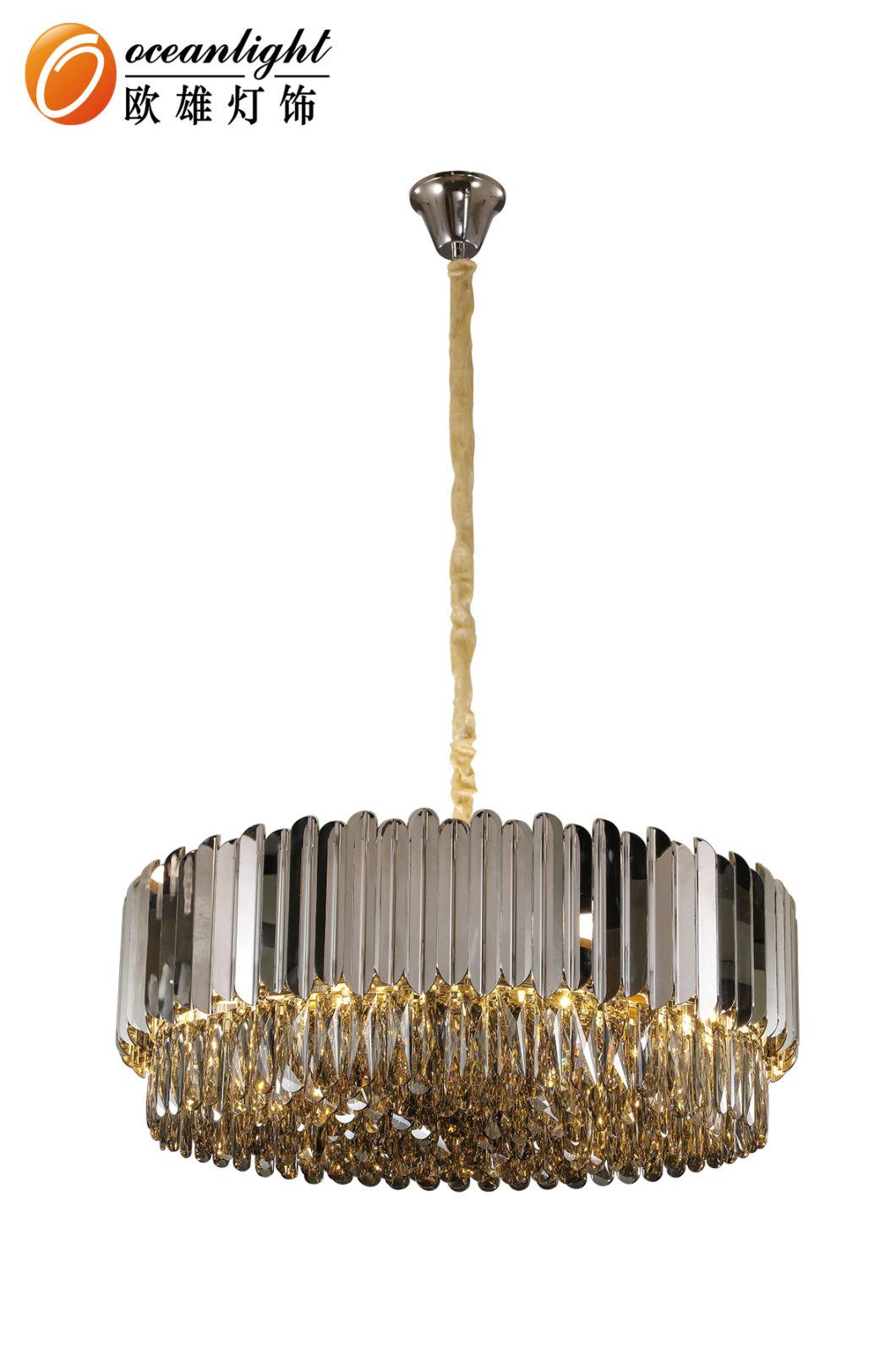 Grey Crystal Living Room Lobby Crystal Light Chandelier