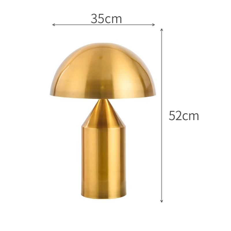 New Style Mushroom Cloud Design Golden Black Table Lamp Light