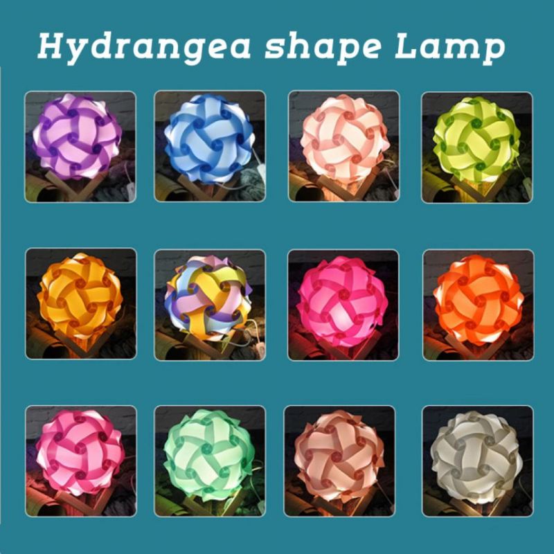 New Design Jigsaw Puzzle DIY LED Table Night Lamp Modern 1PC LED Bedside Night Light with Wood Bracket Hot 3D Illusion Table Night Lamp