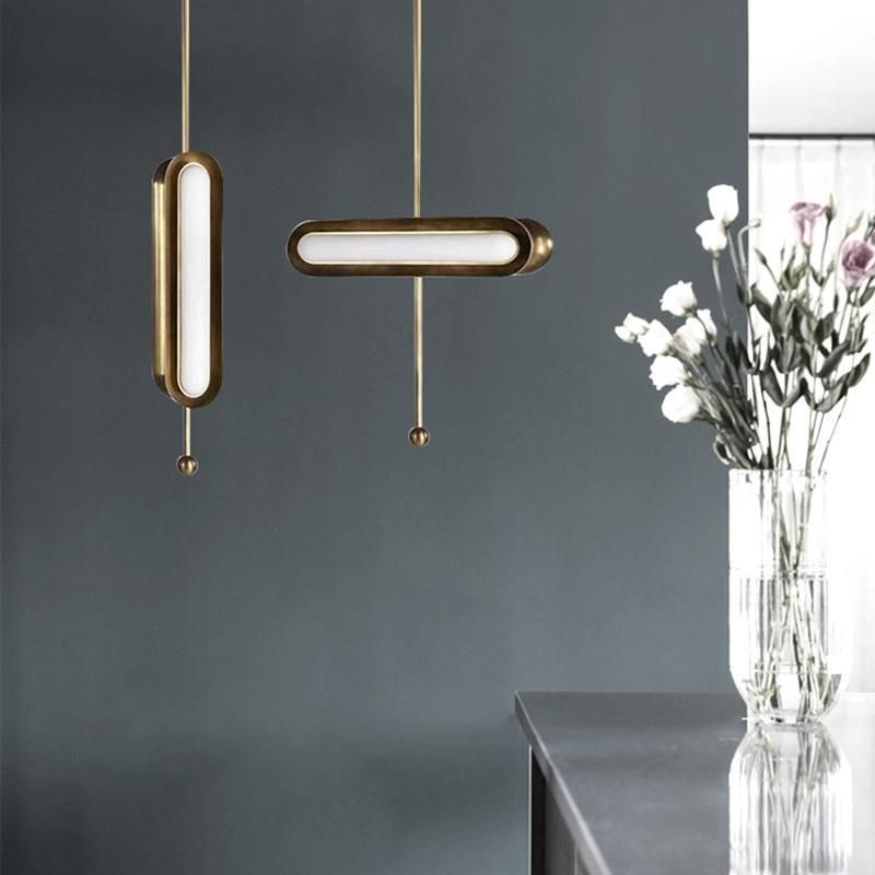 Simple Consice Style Chandelier Bedroom Reading Pendant Lamp LED Light